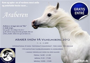 Plakat fuldblodsarabershow 2012