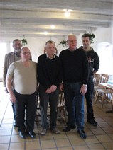 Serviceafdelingen før og nu: Viggo Nielsen, Flemming Sørensen, Jesper Toftegaard, Ib Bjerregaard og Robert Sørensen
(Foto: Heidi Gautschi)